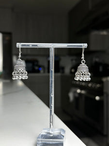 Mini Silver Jhumka Earrings