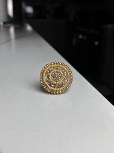 Circle Gold Abstract Design Ring