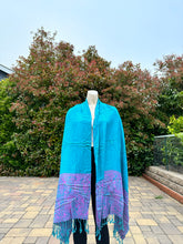 Load image into Gallery viewer, Firozi w/Pink Pashmina Shawl
