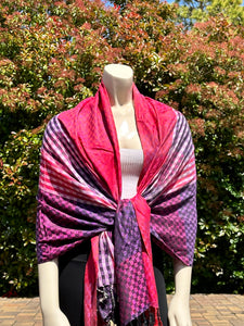 Colorful Plaid Pashmina Shawl