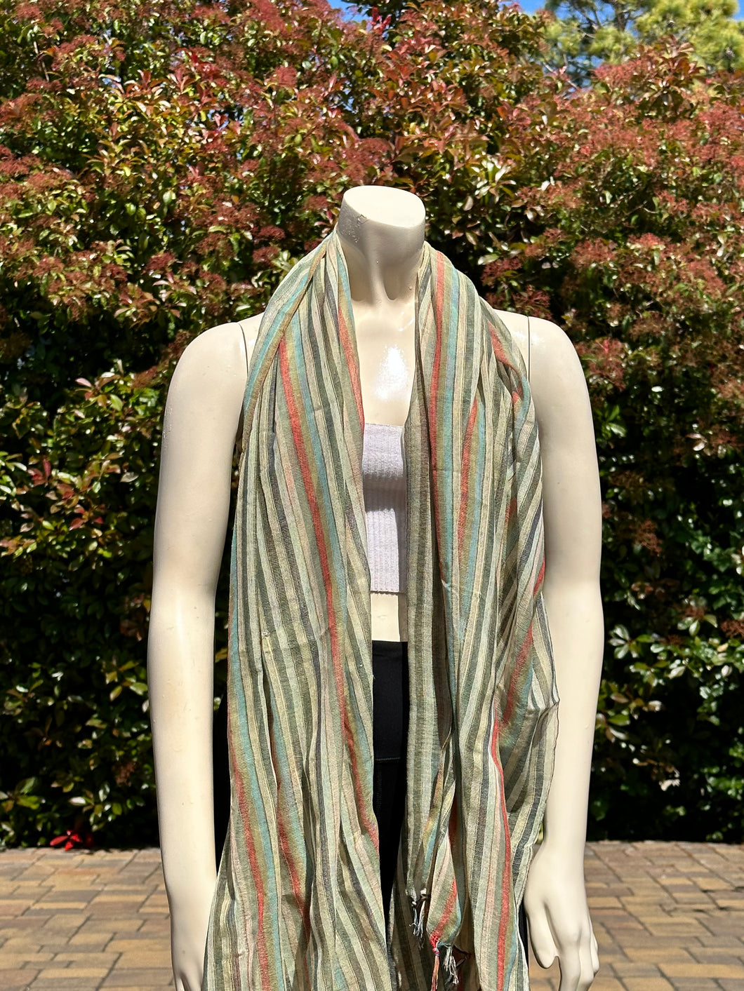 Green Cotton Scarf