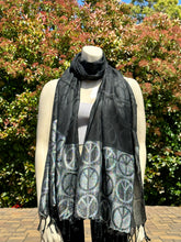 Load image into Gallery viewer, Black Peace Sign Scarf (Full Design)
