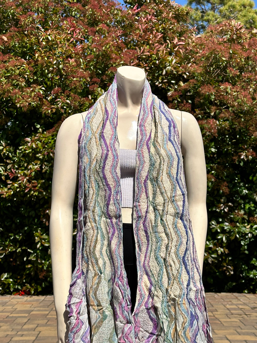 Multi Beige Soft Spong Scarf