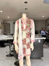 Load image into Gallery viewer, Coral Floral Georgette Kurta w/Scarf
