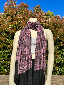 Reversible Pink and Black Pashmina Shawl