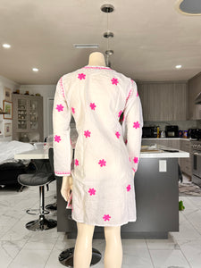 Pink Paisleys Cotton Kurta