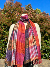 Load image into Gallery viewer, Double Sided Multicolored Plaid Pashmina Shawl
