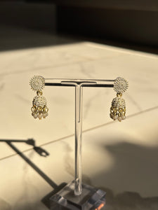 Gray Lightweight Mini Jhumki Earrings