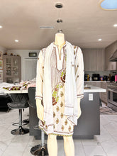 Load image into Gallery viewer, Purple and Green Georgette Kurta w/Scarf
