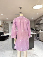 Load image into Gallery viewer, Pastel Purple w/Full White Embroidery Cotton Kurta
