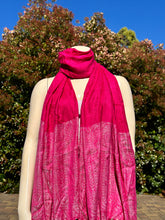 Load image into Gallery viewer, Double Sided Hot Pink Pashmina Shawl
