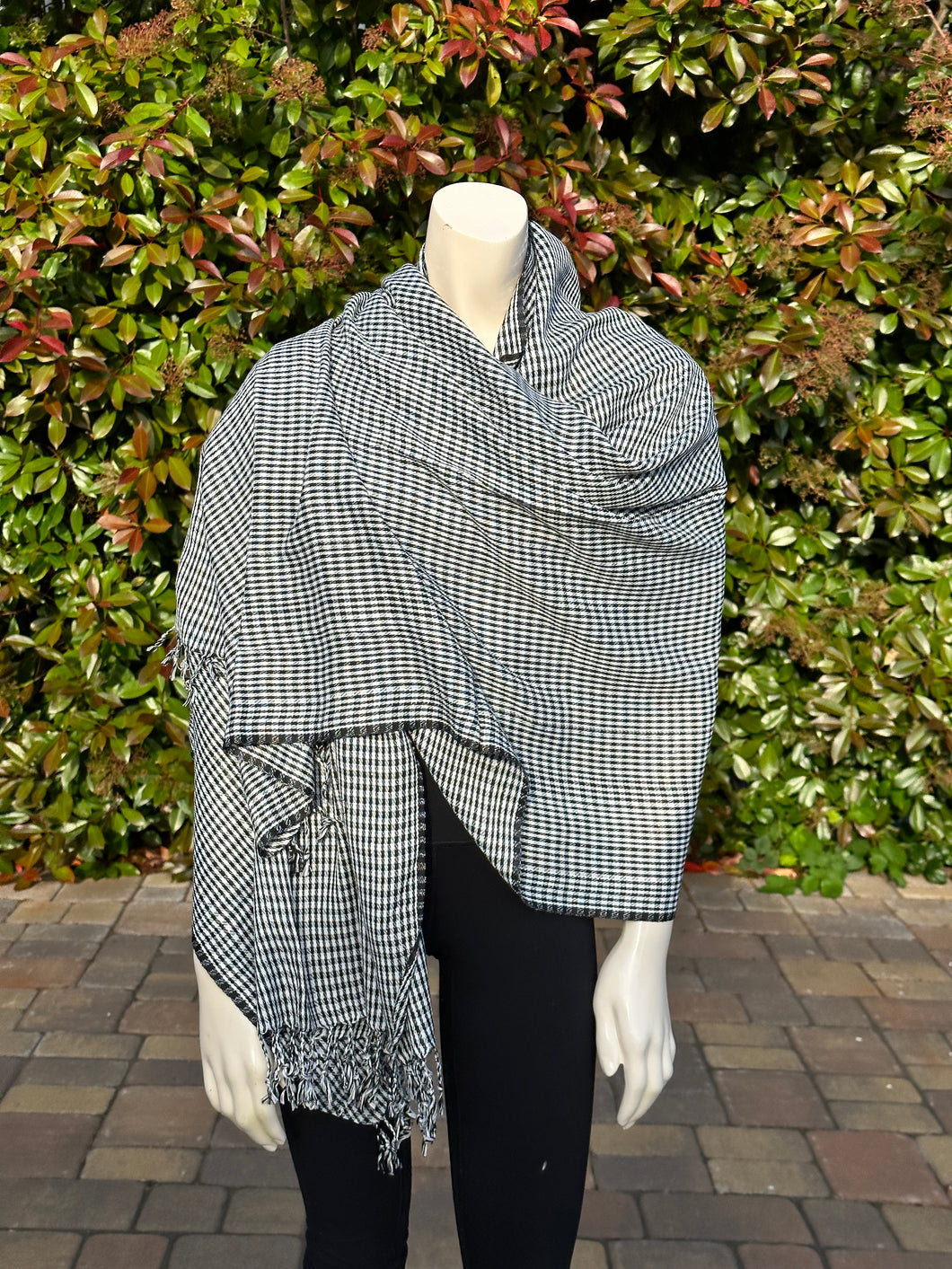 Mens Black Cotton Shawl