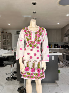 Pink Paisleys Cotton Kurta