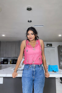 Pink Toniya Style Tank Top