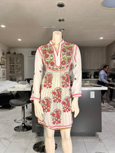 Load image into Gallery viewer, Coral Floral Georgette Kurta w/Scarf
