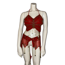 Load image into Gallery viewer, Red Beaded Butterfly Set
