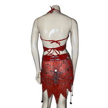 Load image into Gallery viewer, Red Beaded Butterfly Set
