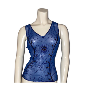 Blue Toniya Style Tank Top