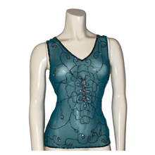 Load image into Gallery viewer, Turquoise Toniya Style Tank Top
