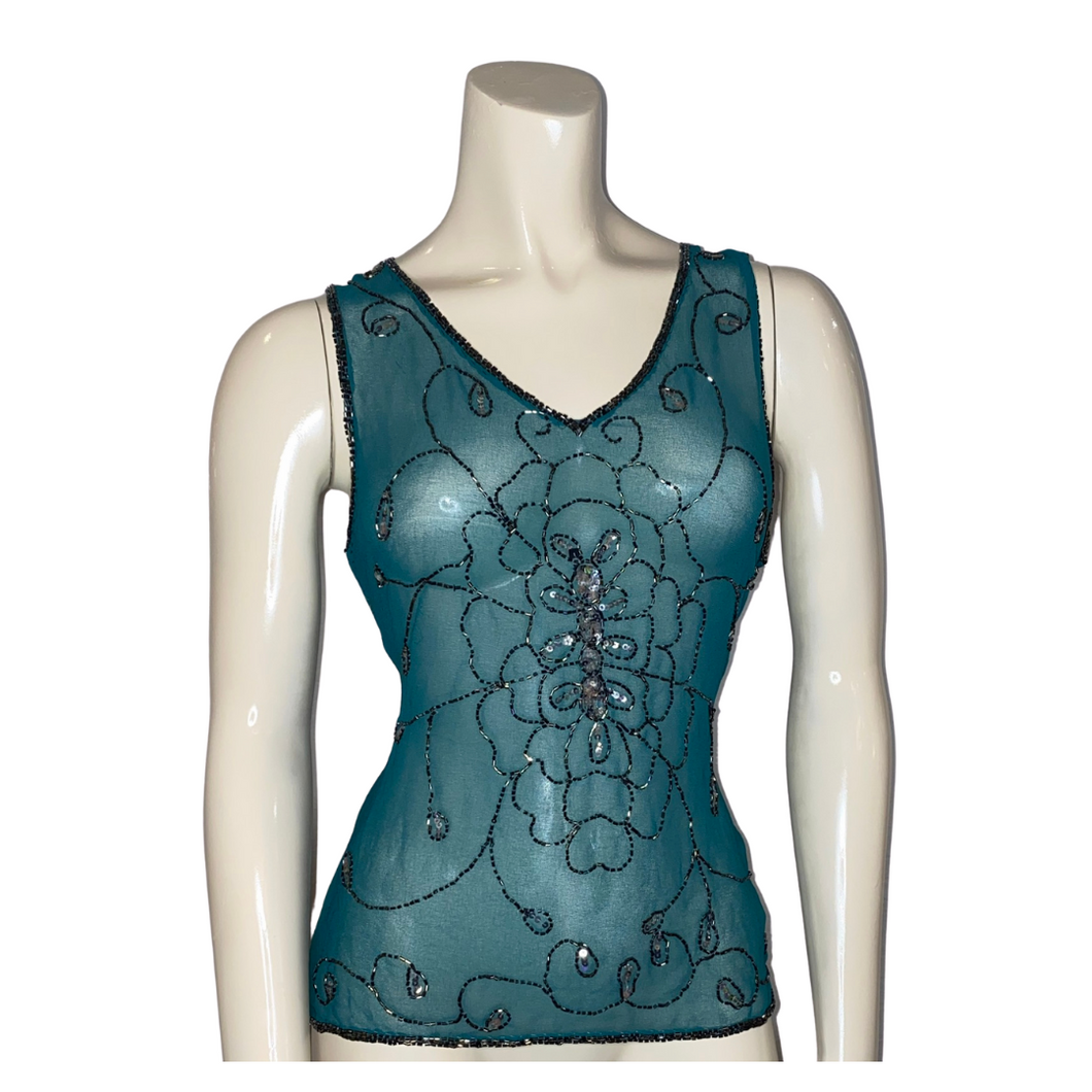 Turquoise Toniya Style Tank Top