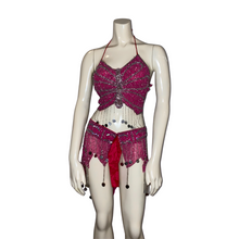 Load image into Gallery viewer, Magenta Beaded Butterfly Set
