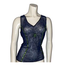 Load image into Gallery viewer, Navy Blue Toniya Style Tank Top
