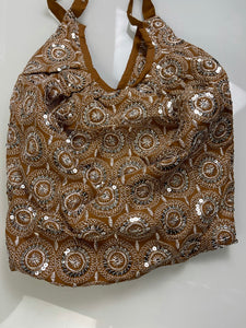 Tamarind Sequin Embroidered Hobo Bag