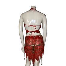 Load image into Gallery viewer, Red Beaded Butterfly Set
