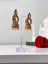 Load image into Gallery viewer, Gold Hindu God Jhumka Earrings
