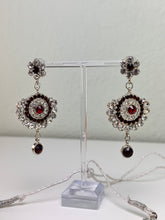 Load image into Gallery viewer, Red and Silver Circles Necklace Set w/Tika
