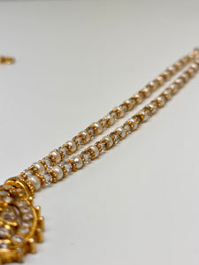 Faux Pearl Gold Necklace
