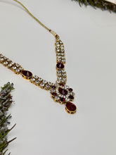 Load image into Gallery viewer, Ruby and Rhinestone Necklace
