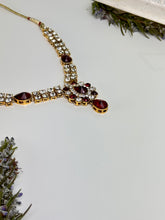 Load image into Gallery viewer, Ruby and Rhinestone Necklace
