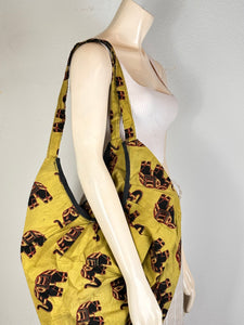 Yellow Elephant Hobo Bag