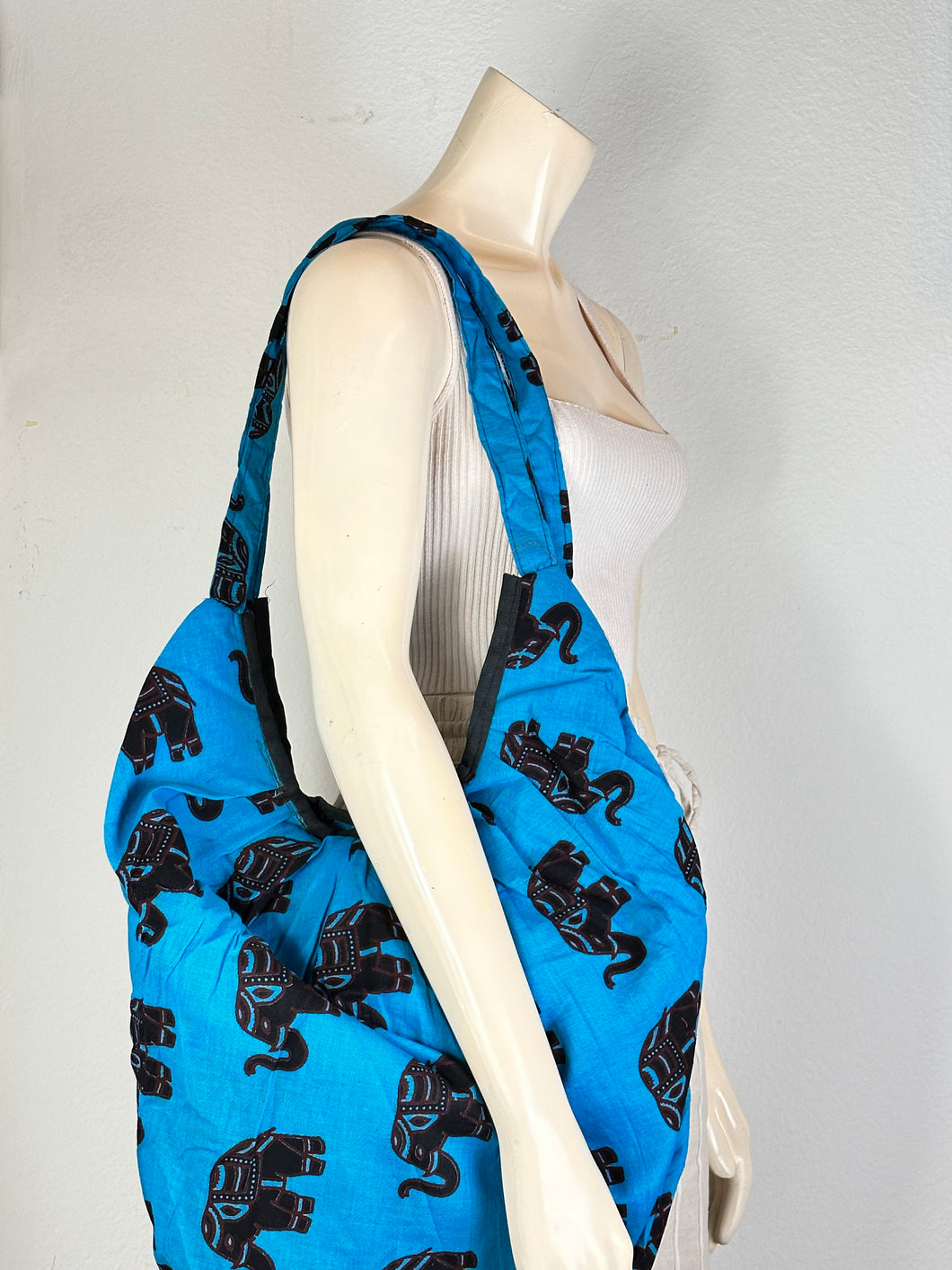 Blue Elephant Hobo Bag