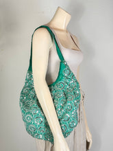 Load image into Gallery viewer, Sea Green Sequin Embroidered Hobo Bag
