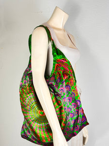 Green Silk Hobo Bag