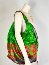 Load image into Gallery viewer, Green Silk Hobo Bag
