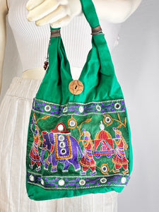 Mini Green Elephant Dholi Bag