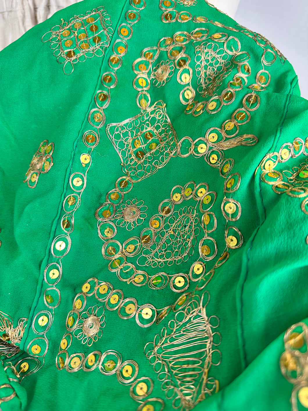 Green Sequin Sari Purse