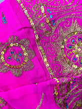 Load image into Gallery viewer, Pink Sequin Sari Purse

