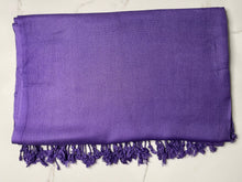 Load image into Gallery viewer, Solid Purple Pashmina Scarf
