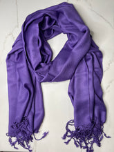 Load image into Gallery viewer, Solid Purple Pashmina Scarf
