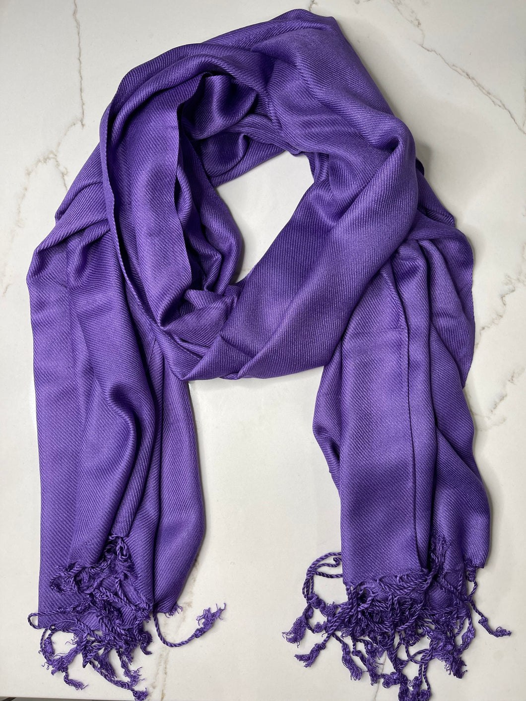 Solid Purple Pashmina Scarf