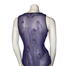 Load image into Gallery viewer, Purple Toniya Style Tank Top w/ Magenta Beads
