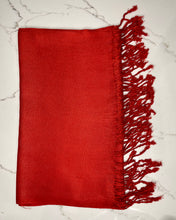 Load image into Gallery viewer, Solid Red Pashmina Scarf
