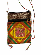 Load image into Gallery viewer, Brown Triple Square Sari Bag
